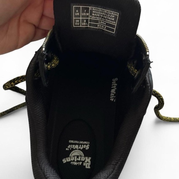 NWOT Rare Dr. Martens Woodard Zip Black Genuine Suede Chunky Platform Sneakers - Picture 6 of 7